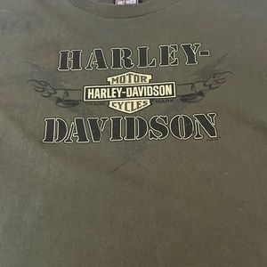 Harley Davidson Army Green Short Sleeved TShirt